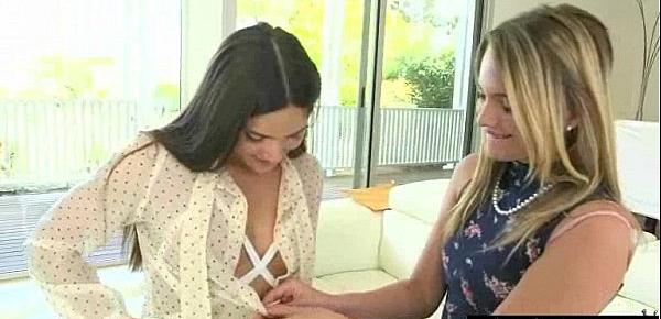  Lesbo Girls (Kenna James & Aspen Rae) In Sex In Front Of Cam clip-16